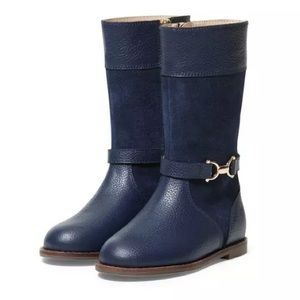 Janie and Jack Girl Merchant Marine Leather Riding Boot Size 5 Little Kids